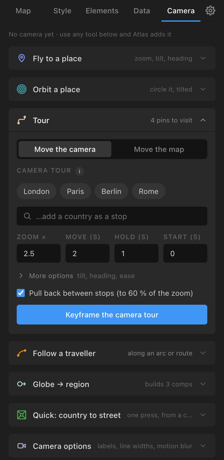 The Tour section